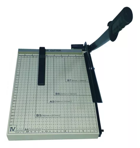 TIANSE Cortadora de papel, guillotina cortadora de papel con bloqueo de  hoja de seguridad de 12 pulgadas, capacidad de 8 a 12 hojas, base de metal