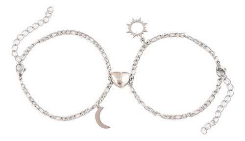 Pulsera De Pareja Para Sol Y Luna De Acero Inoxidable Con Im