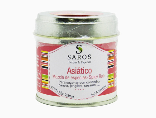 Saros Asiático - Mezcla De Especias Lata X 65 Gr. 