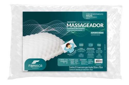 Almohada De Fibra Siliconada Masajeador Soporte Medio