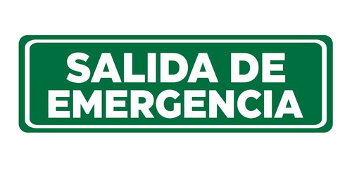 Cartel Salida De Emergencia 10x31 Alto Impacto X 10 Unidades