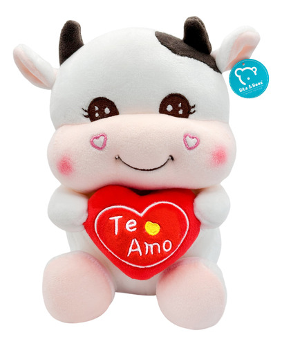 Vaca Vaquita Peluche Te Amo 20 Cm Corazón Amor Kawaii