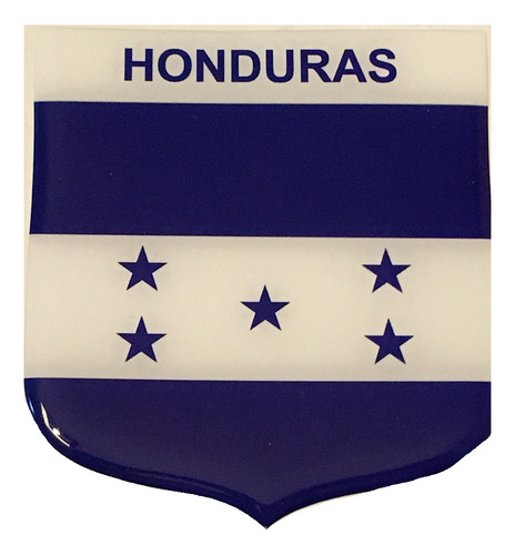Adesivo Resinado Em Escudo Da Bandeira De Honduras