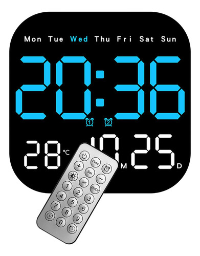 Reloj Despertador Digital Control Remoto Calendario Reloj
