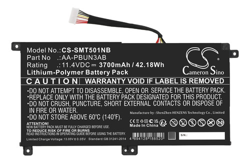 Reemplazo Para Samsung Nt501r5l-m15/c Nt500 Aa-pbun3ab