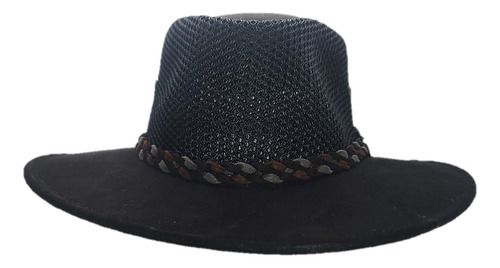 Sombrero De Malla Ligero Y Transpirable Con Trenza, Unisex