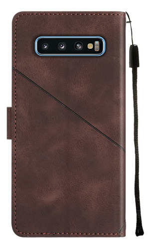 Funda Tipo Cartera Con Tapa En Relieve Para Samsung S10/s10