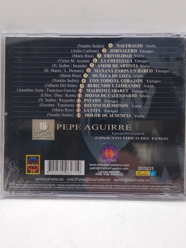 Karaoke Pepe Aguirre Tango Cd Nuevo