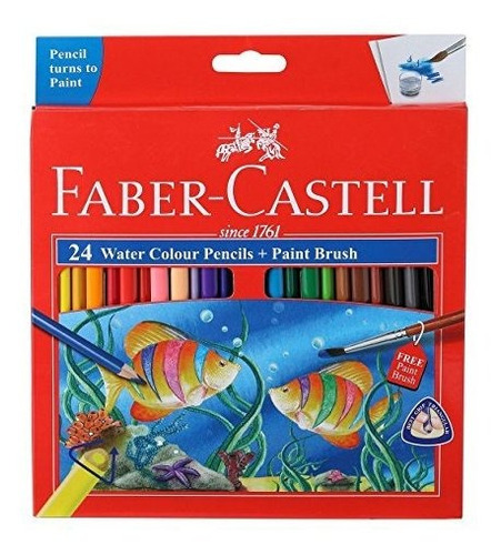 Faber-castell Acuarela Lápices (24 Colores) Premium Quality