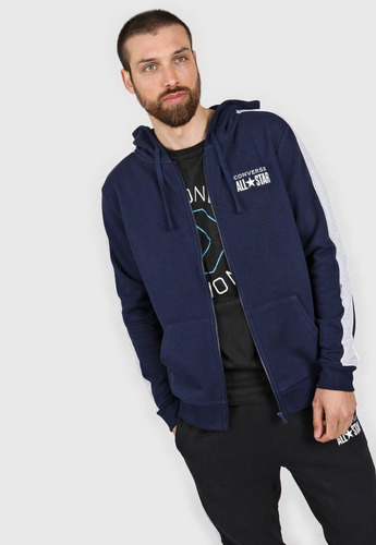 Imagen 3 de 3 de Campera Converse All Start Sleeve Striped Jacket Asfl70