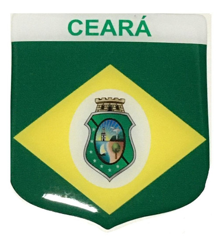 Adesivo Resinado Em Escudo Da Bandeira Do Ceará