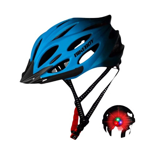 Casco Bicicleta Ajustable/acolchaco Con Luz Unisex 