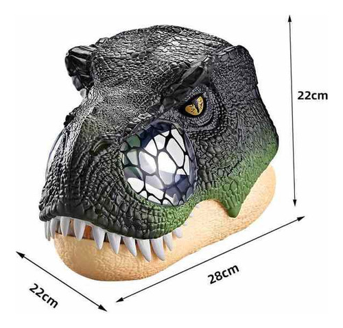 Mascara De Dinosaurio Rex Con Luces Y Sonido