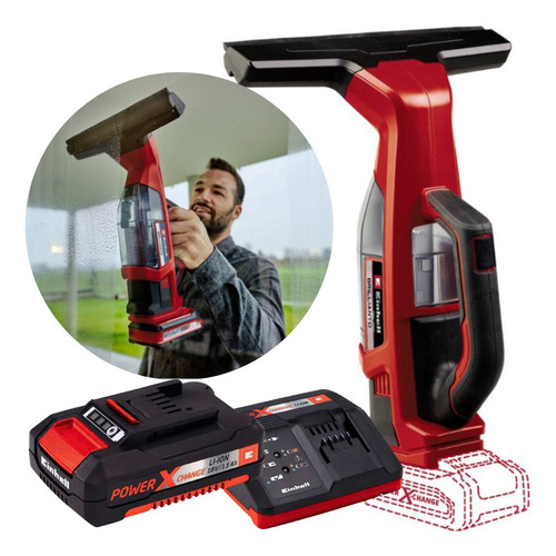 Limpiador De Vidrios Inalámbrico Einhell + Bateria 18v Kit
