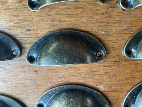 Imagen 9 de 9 de Herraje Empabonado Metálico Para Mueble Antiguo Fichero Etc
