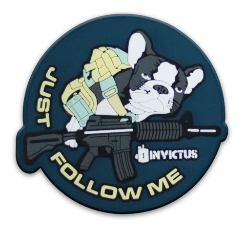 Patch Invictus Bad Dog Emborrachado Com Velcro