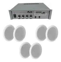 Comprar Combo Musica Funcional 6 Parlantes 6  + Amplificador Bt Usb