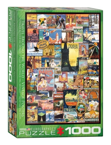 Eurographics Travel The World Vintage Ads Puzzle 1000 Piezas