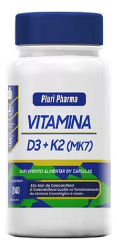 Vitamina K2 100mcg + Vit D3 10.000 Ui - 240 Cps