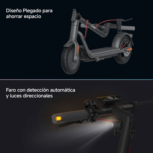 Scooter Eléctrico Navee V40i 25km/h 40km Patín Plegable Color Negro