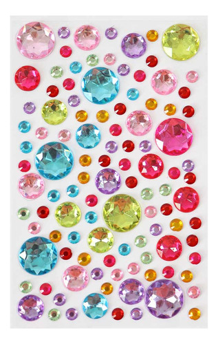 Piedras De Acrílico Con Adhesivo Barrilito, Decorativas Color Forma de Diamante Diámetro 1 cm Largo 1 cm
