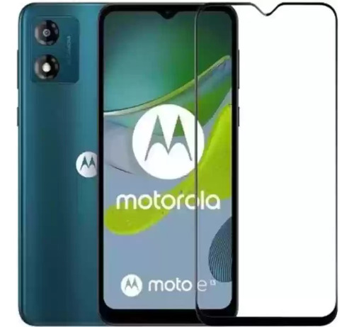 Vidrio Templado 9d Motorola Moto E13 Cubre Todo Colocado