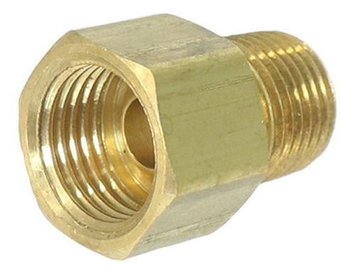 Conector Unión Invertido Hidraulico Macho 1/4 X 1/8 25402330 Color Latón