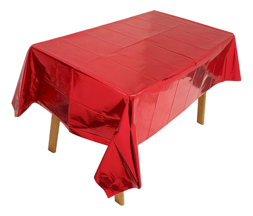 5 Mantel Metalico Desechable Rectangular Plástico Fiesta