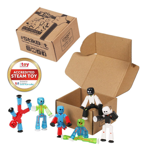 Zing Stikbot Series 4 - Juego De Figuras De Acción De 6 Piez