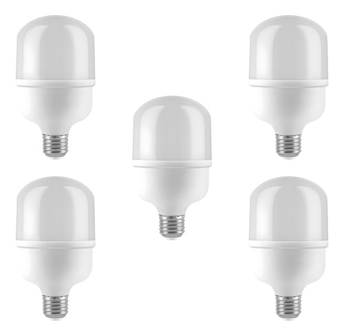 Lampara Led 30w Luz Fria Foco Alta Potencia E27 Set X5