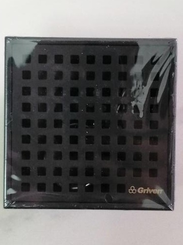 Imagen 1 de 2 de Rejilla Centro Piso Desague Acabado Negro Acero Inoxidable