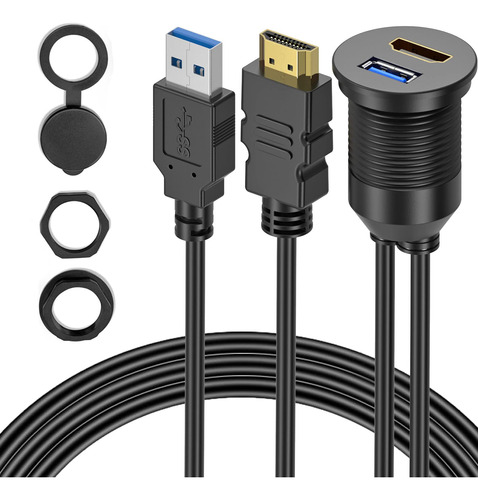 Usb 3.0 Hdmi Dama Cable Montaje Ra Vehiculo Panel Para 3