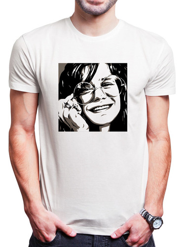 Polo Varon Janis Joplin Black And White (d0545