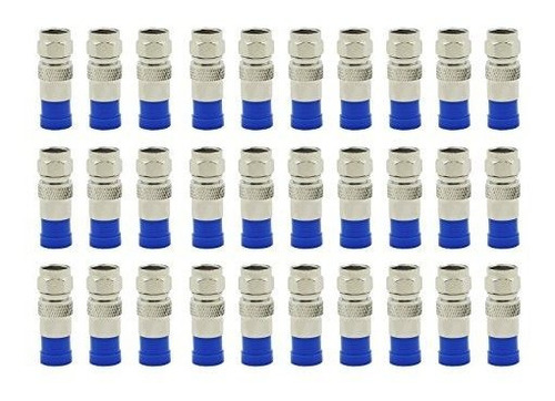 Goodqbuy 30pcs Rg6 Conectores De Compresion Adaptador Rf Co