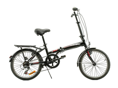 Imagen 1 de 1 de Bicicleta plegable Fire Bird   R20 6v frenos v-brakes cambios Shimano Tourney TZ400 y Shimano TZ20 color negro con pie de apoyo  