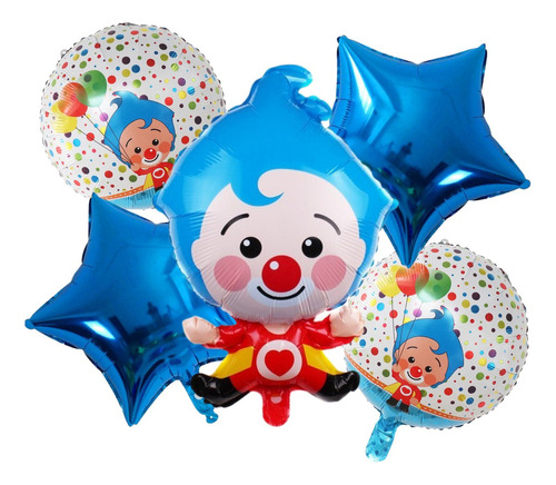 Kit 5 Globos El Payaso Plim Plim