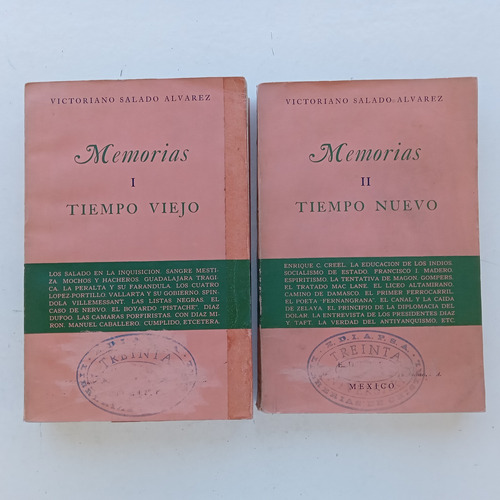 Memorias. Tiempo Viejo. Tomo I Y Ii. Victoriano Salado Alvar