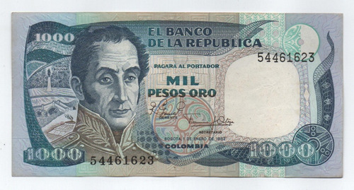 Billete 1000 Pesos Oro 1982 