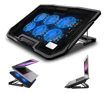 Comprar Base enfriador KS BDN00021A para laptop ajustable 6 ventiladores usb Dual con alfombrilla de ratón