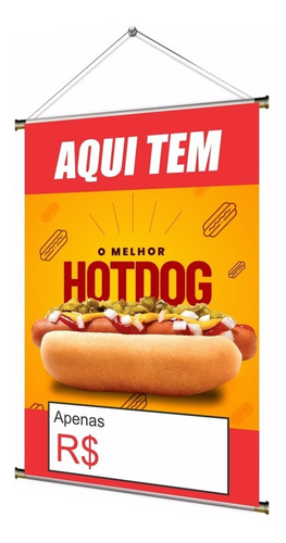 Banner Pronto Para Cachorro Quente / Hot Dog