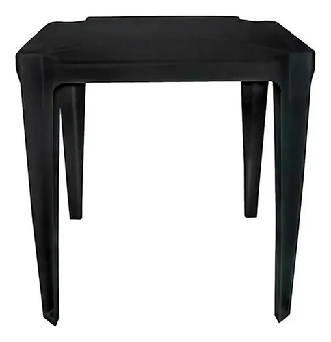Kit Mesa Quadrada Monobloco Preto Com 4 Cadeiras Futurista