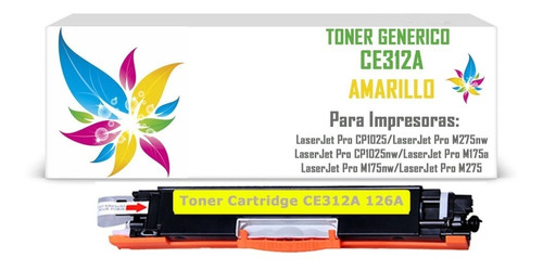 Tóner Genérico Ce312a Amarillo Para Laserjet Pro Cp1025nw