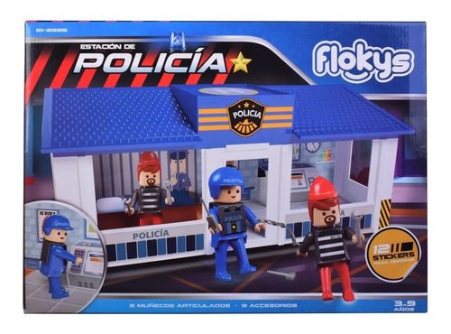 Juego Flokys Bloques Estacion De Policia Original