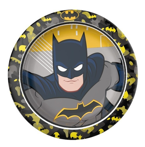 Plato Playo Batman Plastico Licencia Oficial