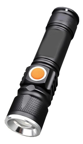 Lantena Profissional Tatica Led T6 980000w Recarregavel Usb Cor da lanterna Preto