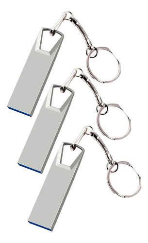 Kit 3 Pen Drive 16gb Metalico Usb 2.0 Prata Classe 10