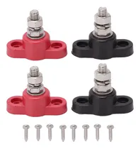 Comprar 4 Bloque Terminal Bateria 12 V 24 Seguro Rojo Negro Bloqueo