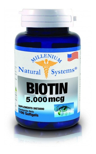 Biotina 5.000 Mcg 100 Capsulas Americana 