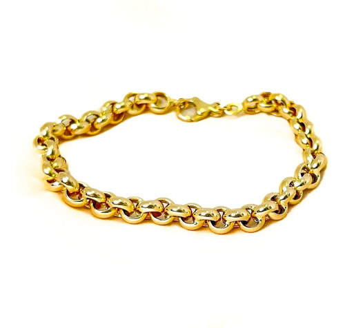 Pulsera Oro 18k Rolo Rolon Italiana 20 Cm