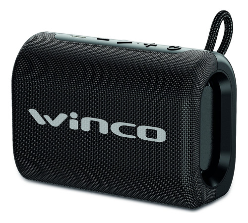 Parlante Portatil Bluetooth Microfono Fm Tws Usb Winco W-124 Color Negro
